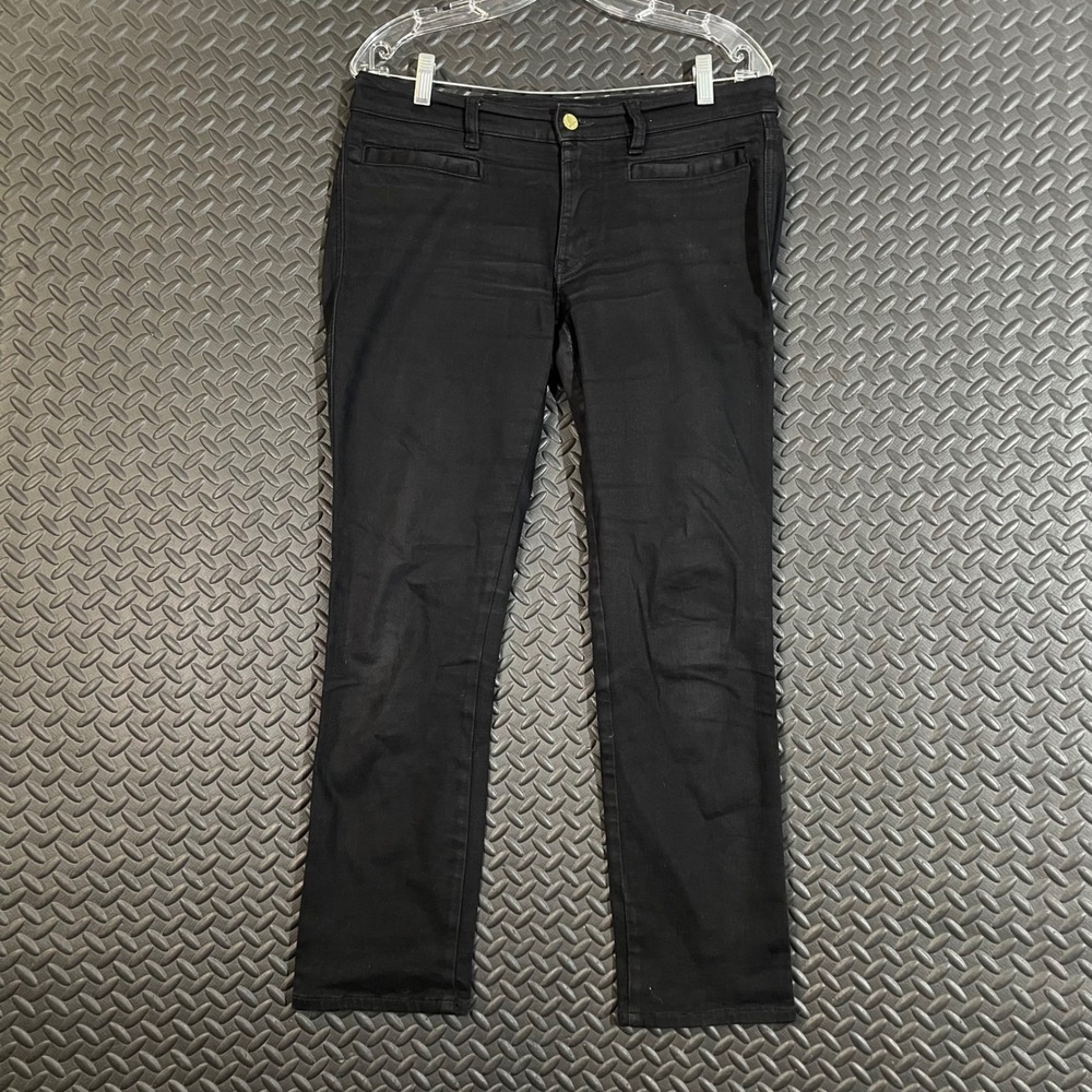 MIH Jeans Paris‎ Mid Rise Cropped Slim Leg Black Women's Size 30 Stretch